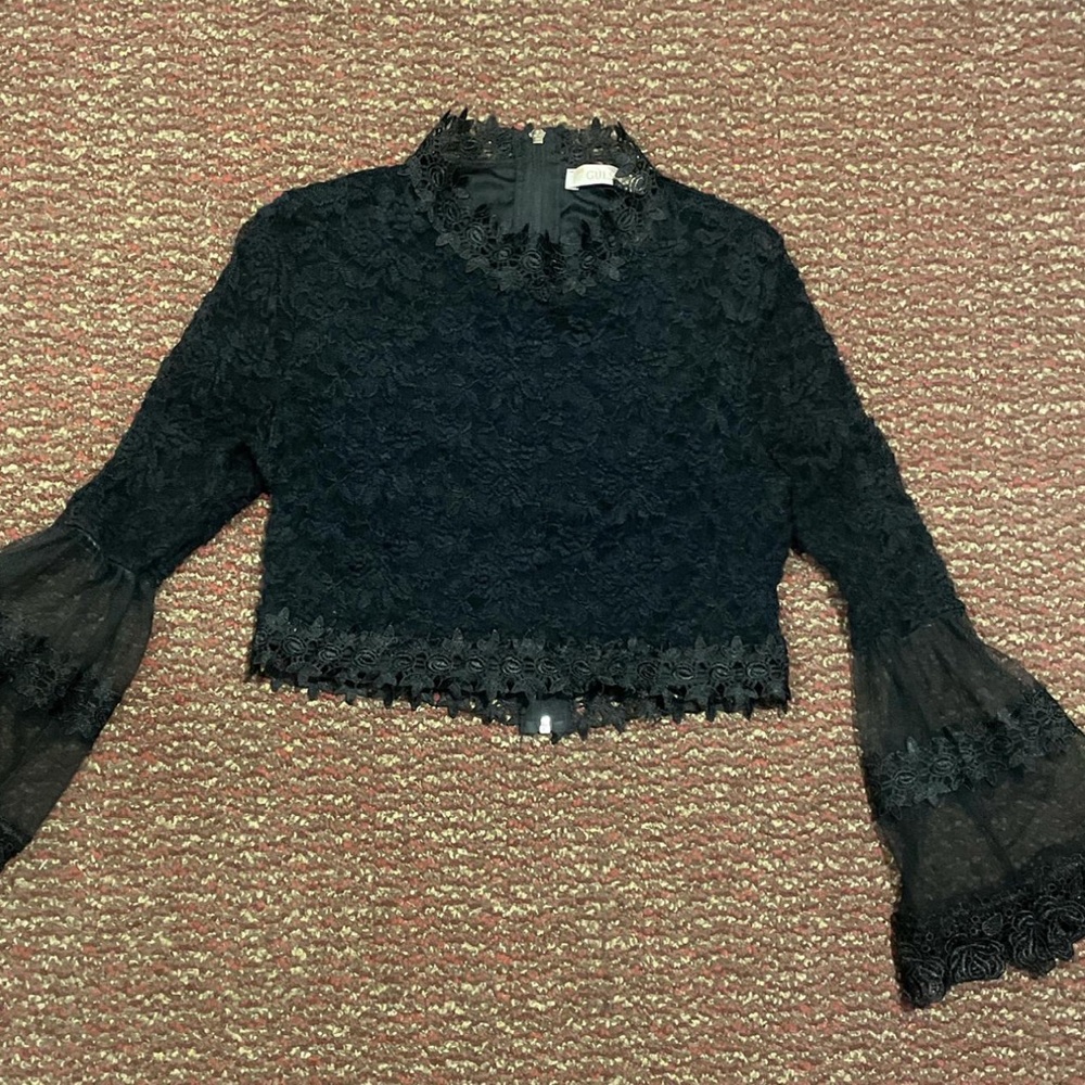 Elegant Black Lace Top